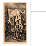 La Rue des Toiles, Bourges, 19th century by Charles Meryon
