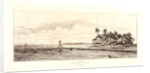 Océania: Fishing, near Islands with Palms in the Uvea or Wallis Group (Océanie: Ilots à Uvea), 1863 by Charles Meryon