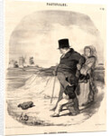 Une terrible rencontre, 1845 by Honoré Daumier