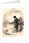 Une terrible rencontre, 1845 by Honoré Daumier