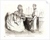Mademoiselle législature venant remercier son électeur, 1834 by Honoré Daumier