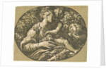 Holy Family in an Oval (The Virgin and Child with the Infant St. John), ca. 1527-1531 by Antonio da Trento