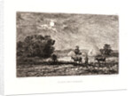 Moonlight at Valmondois (Clair de lune a Valmondois), 1877 by Charles François Daubigny
