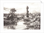 View in Alençon (Vue prise à Alençon (Dep. de l'Orne)), 1839 by Jules Dupré