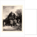 Old Man with Dog, 19th century by Nicolas Toussaint Charlet