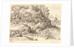 Dominique Barrière (French, 1610-1678) after Titian (Italian (Venetian), ca. 1488-1576). Village with Mill at the Foot of the Alps, 17th century by Dominique Barrière