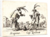 Scapino and Cap. Zerbino, 1622 and later by Jacques Callot