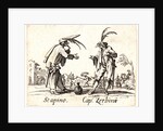 Scapino and Cap. Zerbino, 1622 and later by Jacques Callot