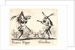 Franca Trippa and Fritellino, 1622 and later by Jacques Callot
