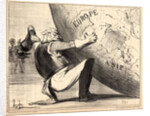 Bigre! ... j'ai eu tort de me mettre toute l'Europe sur les bras! .., 1855 by Honoré Daumier