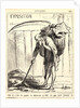 Elle en usé du papier la diplomatie en 1867.., 1867 by Honoré Daumier