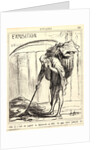 Elle en usé du papier la diplomatie en 1867.., 1867 by Honoré Daumier