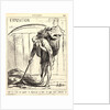 Elle en usé du papier la diplomatie en 1867.., 1867 by Honoré Daumier