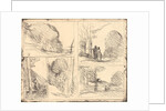 Le Jardin de Pericles, L'Allee des Peintres, Le Griffonnage, Le Grand Bucheron, La Tour d'Henri VIII, 1856 by Jean-Baptiste-Camille Corot