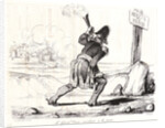 Le Général Omar (Aymard) marchant à la pairie, 1834 by Honoré Daumier