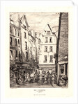 Pirouette Street, near the Markets, Paris (La Rue Pirouette aux Halles, Paris), 1860 by Charles Meryon