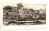 Indigenous Barns and Huts at Akaroa, Banks' Peninsula (Greniers Indigènes et Habitations à Akaroa, Presqu'Ile de Banks), 1845 by Charles Meryon