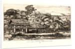 Indigenous Barns and Huts at Akaroa, Banks' Peninsula (Greniers Indigènes et Habitations à Akaroa, Presqu'Ile de Banks), 1845 by Charles Meryon