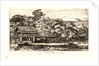 Indigenous Barns and Huts at Akaroa, Banks' Peninsula (Greniers Indigènes et Habitations à Akaroa, Presqu'Ile de Banks), 1845 by Charles Meryon