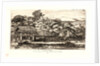Indigenous Barns and Huts at Akaroa, Banks' Peninsula (Greniers Indigènes et Habitations à Akaroa, Presqu'Ile de Banks), 1845 by Charles Meryon