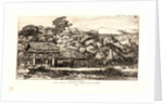 Indigenous Barns and Huts at Akaroa, Banks' Peninsula (Greniers Indigènes et Habitations à Akaroa, Presqu'Ile de Banks), 1845 by Charles Meryon
