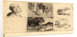 Profile of an Old Man (Essai d'eau forte), ca. 1870 by Honoré Daumier