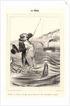 Malheur au Pêcheur a la ligne.., 1840 by Honoré Daumier