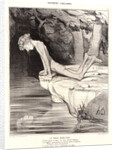 Le beau Narcisse, 1842 by Honoré Daumier