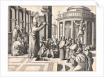 St. Paul Preaching in Athens, ca. 1515 by Marcantonio Raimondi
