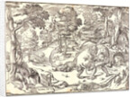 Hercules and the Nemean Lion, ca. 1535-1556 by Nicolò Boldrini