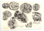 Nine Antique Medals (Neuf Médailles Antiques), 1825 by Eugène Delacroix