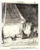S'Assurent Qu'il n'y a pas de Fenians sous son Lit, 1866 by Honoré Daumier