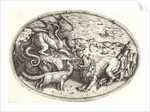 Lion, Dragon and Fox Quarrelling, ca. 1470-1490 by Anonymous
