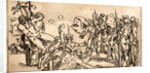 Stoning of Two Figures Tied to a Stake, 18th century by Anonymous