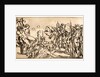 Stoning of Two Figures Tied to a Stake, 18th century by Anonymous
