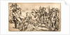 Stoning of Two Figures Tied to a Stake, 18th century by Anonymous