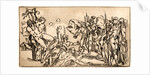 Stoning of Two Figures Tied to a Stake, 18th century by Anonymous