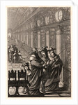 Roger, with Cardinals, in a Picture Gallery, ca. 1657 by Abraham Bosse