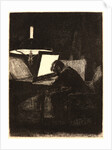 Self-Portrait of the Artist Etching, 1861 by François Bonvin