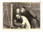 Avant le Salon.—Peintres et Bourgeois.—La dernier main, 1862 by C. Maurand