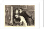 Avant le Salon.—Peintres et Bourgeois.—La dernier main, 1862 by C. Maurand