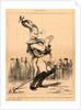 Un homme poursuivi...par la même mouche.., 1854 by Honoré Daumier