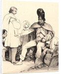 Wounded Grenadier of the Imperial Guard Talking to a Peasant and Two Children, ca. 1830 by Nicolas Toussaint Charlet