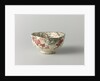 Tea bowl with a backdrop of pine, maple leaves and snow by Anonymous