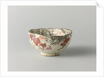 Tea bowl with a backdrop of pine, maple leaves and snow by Anonymous