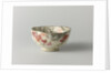 Tea bowl with a backdrop of pine, maple leaves and snow by Anonymous