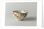 Tea bowl with a backdrop of pine, maple leaves and snow by Anonymous