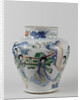 Big polychrome balusterpot with music-making ladies by Anonymous