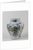 Big polychrome balusterpot with music-making ladies by Anonymous