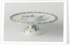 Cakestand, around on foot, multicolor painted with flowers and flying bird by Anonymous